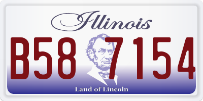IL license plate B587154
