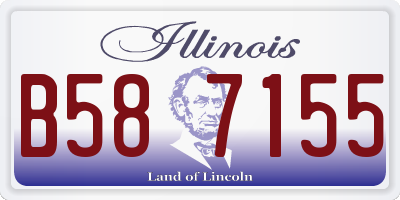 IL license plate B587155