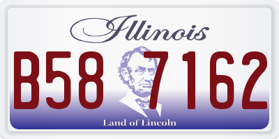 IL license plate B587162