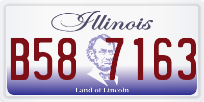 IL license plate B587163