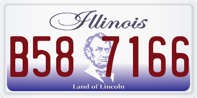 IL license plate B587166