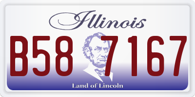 IL license plate B587167