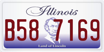 IL license plate B587169
