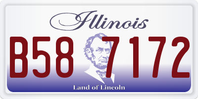 IL license plate B587172