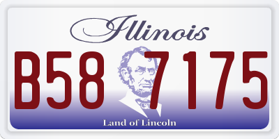 IL license plate B587175