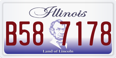 IL license plate B587178