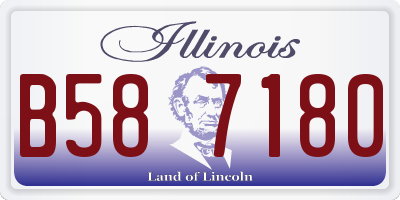 IL license plate B587180