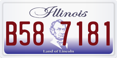 IL license plate B587181
