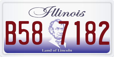 IL license plate B587182
