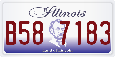 IL license plate B587183