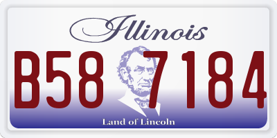 IL license plate B587184