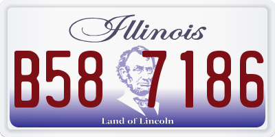 IL license plate B587186