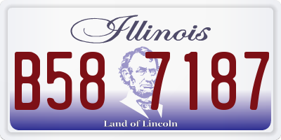 IL license plate B587187