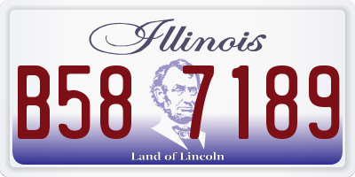 IL license plate B587189