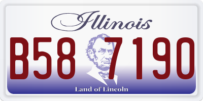IL license plate B587190