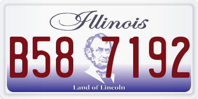 IL license plate B587192