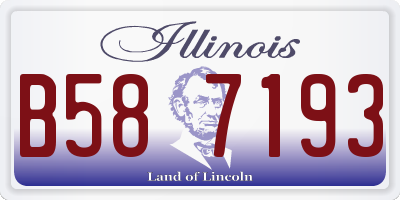 IL license plate B587193