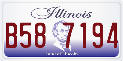 IL license plate B587194