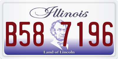 IL license plate B587196