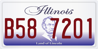 IL license plate B587201