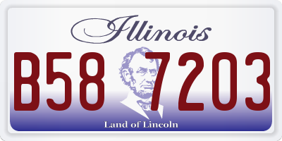 IL license plate B587203