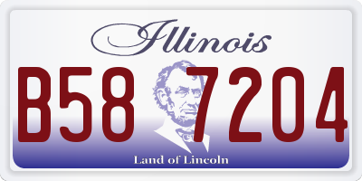 IL license plate B587204