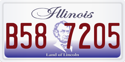 IL license plate B587205