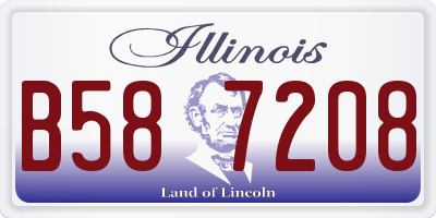 IL license plate B587208