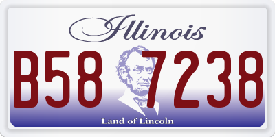 IL license plate B587238