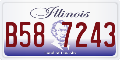 IL license plate B587243