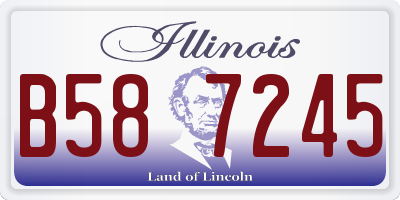 IL license plate B587245