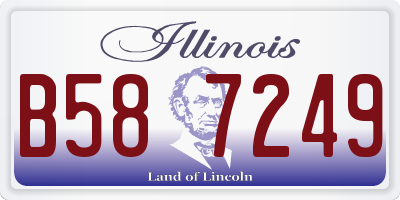 IL license plate B587249