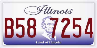 IL license plate B587254