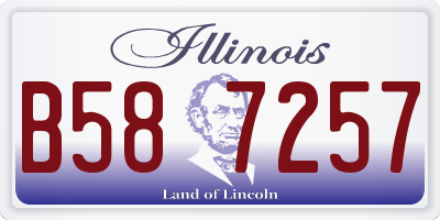 IL license plate B587257