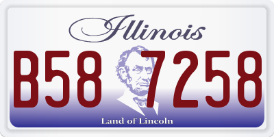 IL license plate B587258