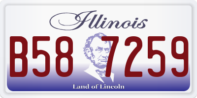 IL license plate B587259