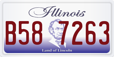 IL license plate B587263