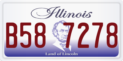IL license plate B587278