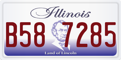 IL license plate B587285