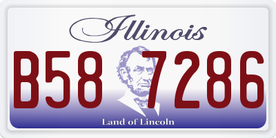IL license plate B587286