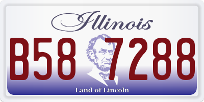 IL license plate B587288