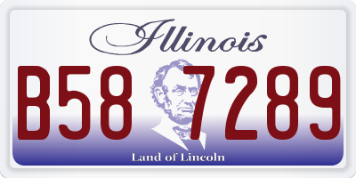 IL license plate B587289