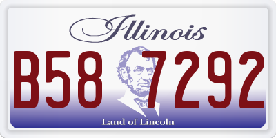 IL license plate B587292