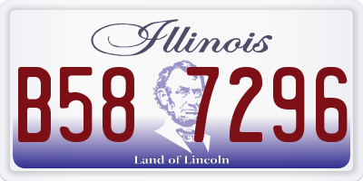 IL license plate B587296