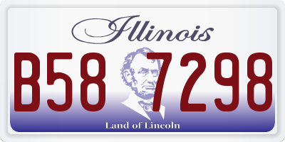 IL license plate B587298