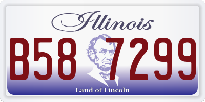 IL license plate B587299