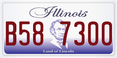 IL license plate B587300