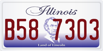 IL license plate B587303