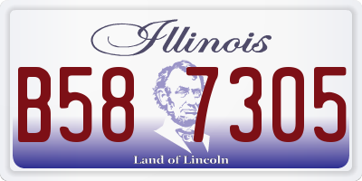 IL license plate B587305