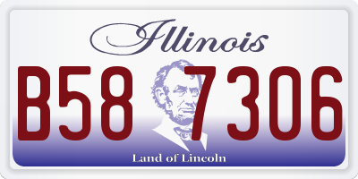IL license plate B587306